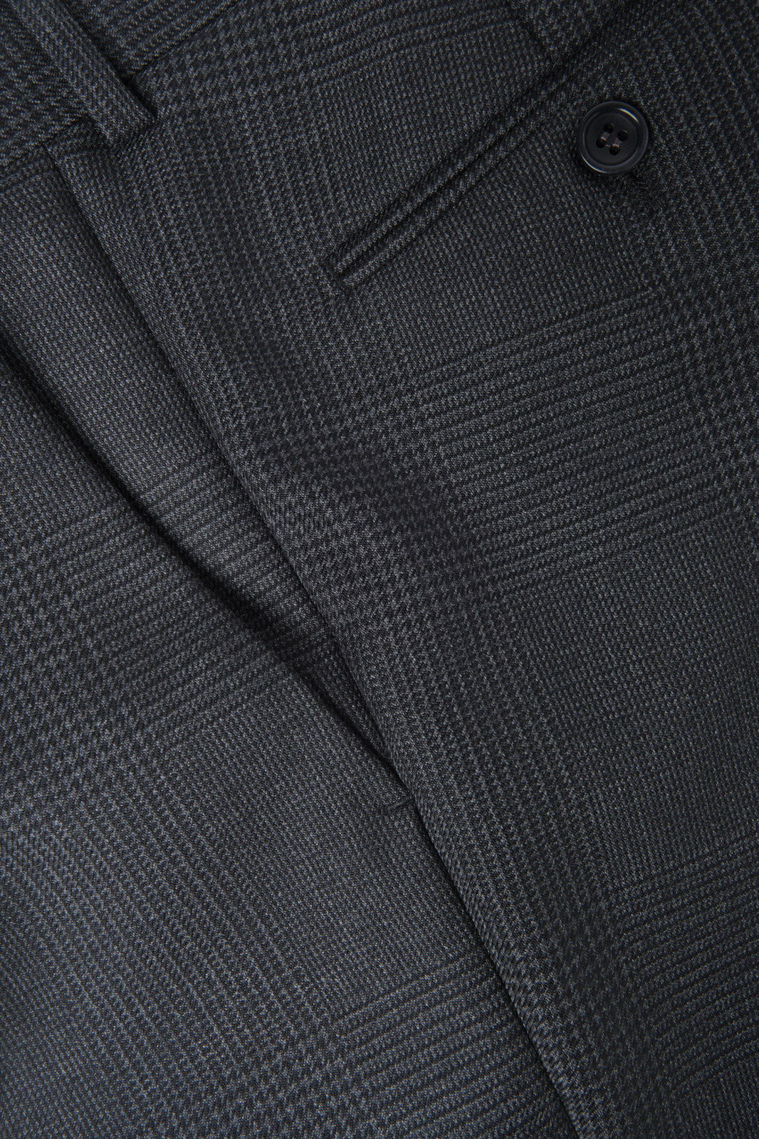 Prince of Wales double-breasted suit with ticket pocket - Anthracite Grey