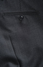 Prince of Wales double-breasted suit with ticket pocket - Anthracite Grey