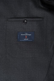 Prince of Wales double-breasted suit with ticket pocket - Anthracite Grey