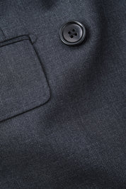 Prince of Wales double-breasted suit - Charcoal gray