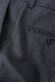Prince of Wales double-breasted suit - Charcoal gray