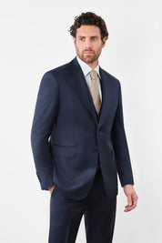 3 Piece Suit with Pinstripe Arrow Lapels - Navy