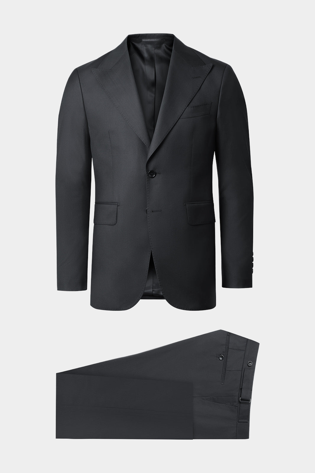 Costume revers flèche et pantalon patte de serrage Noir