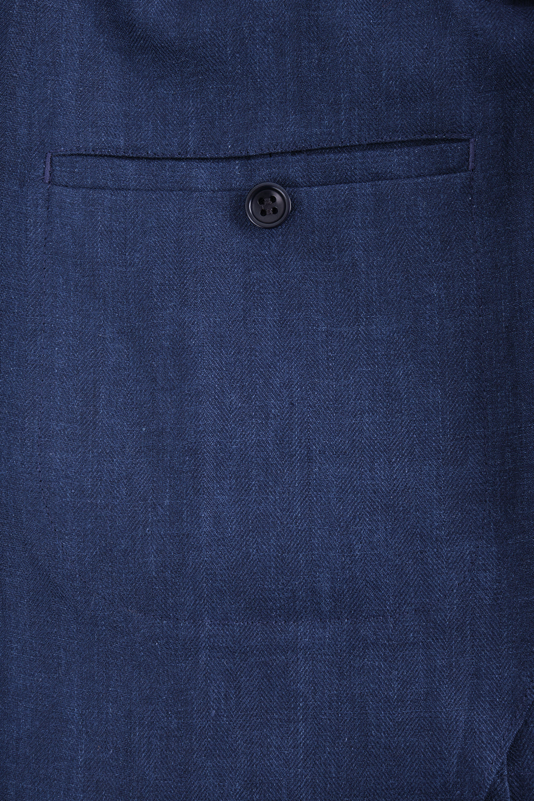 Linen jacket with patch pocket - Navy