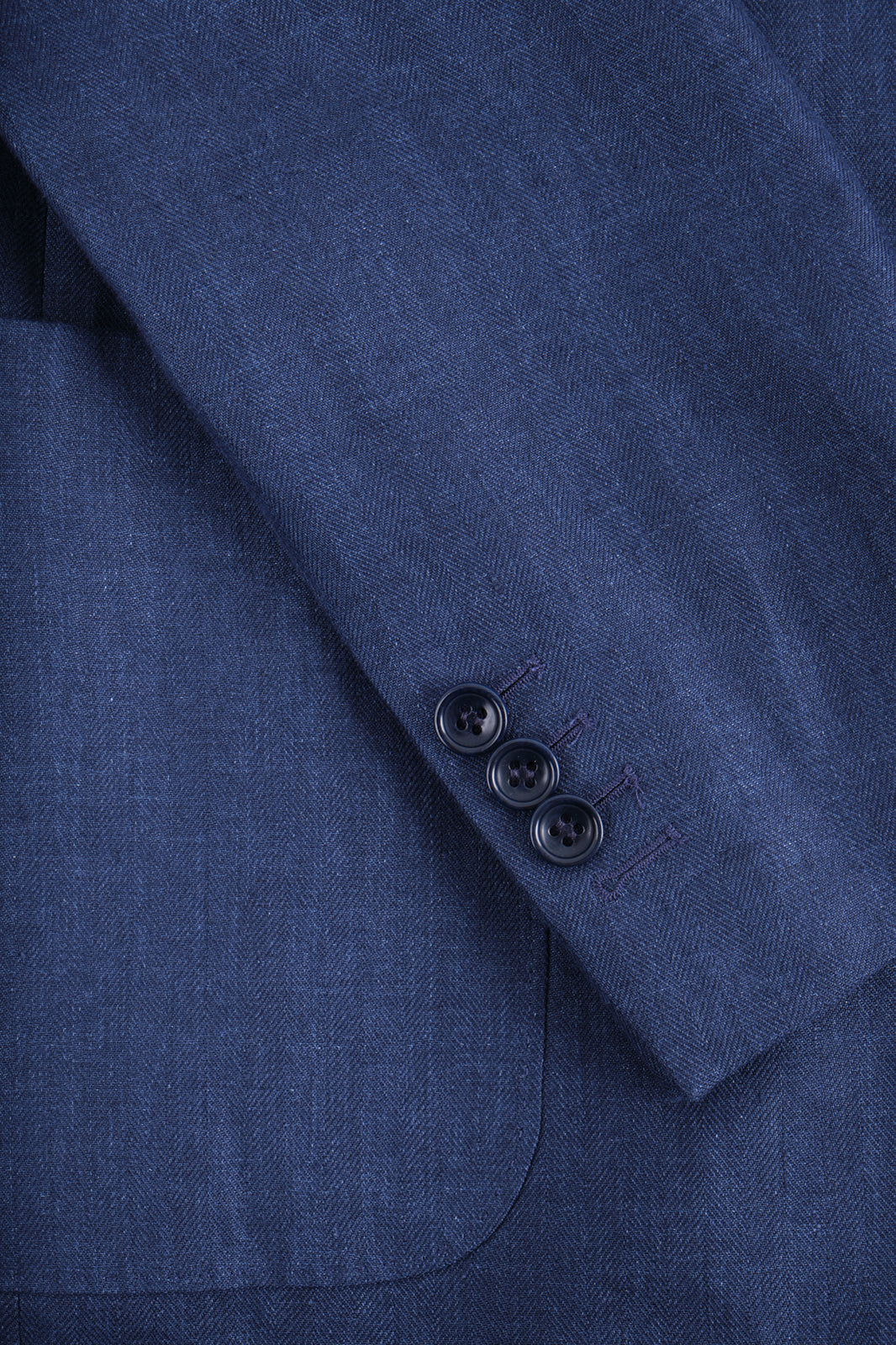Linen jacket with patch pocket - Navy