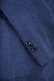 Linen jacket with patch pocket - Navy