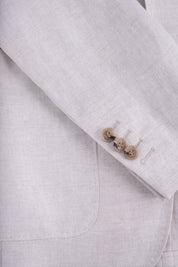 Linen jacket with patch pocket - Light gray