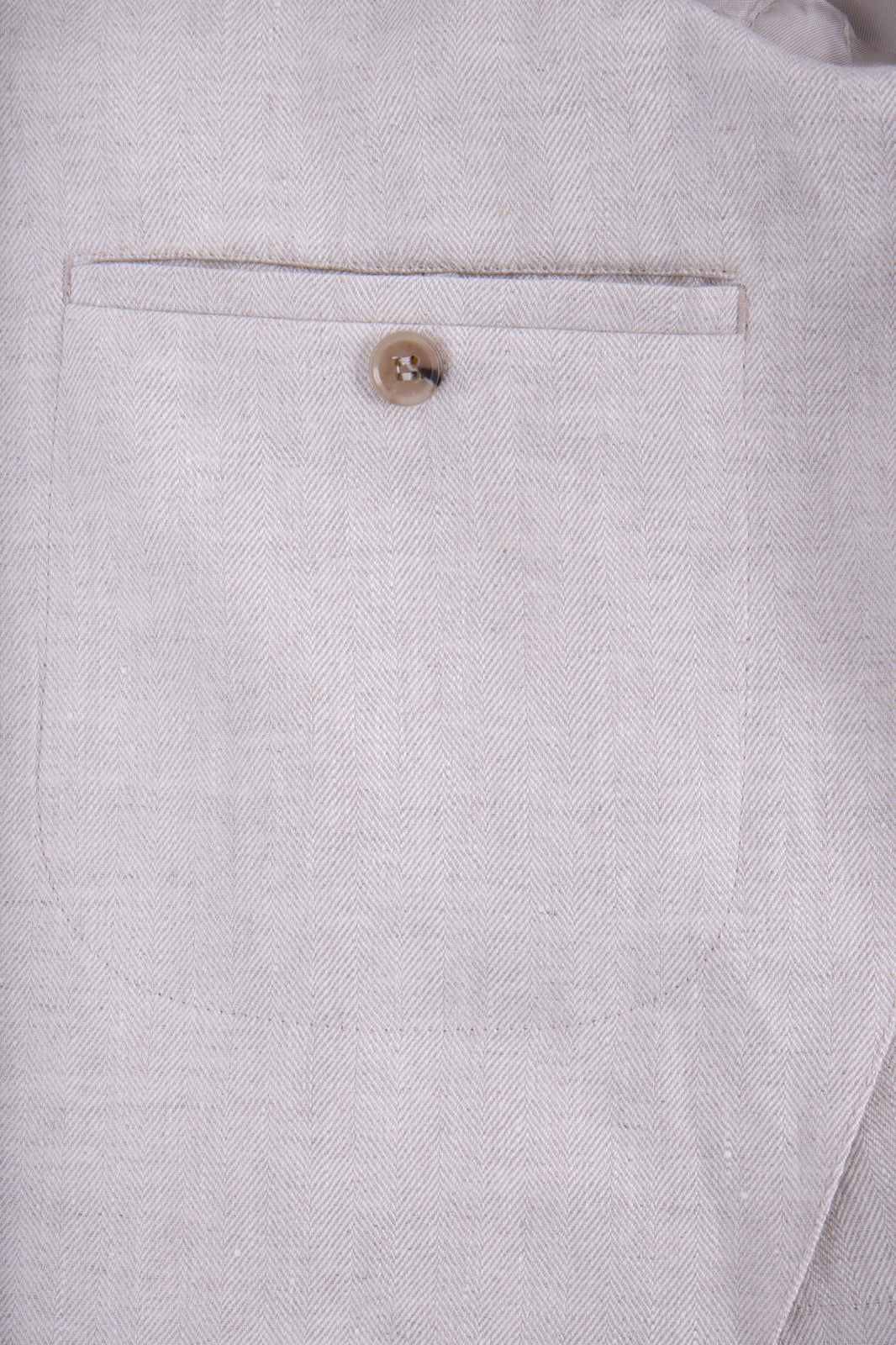 Linen jacket with patch pocket - Light gray