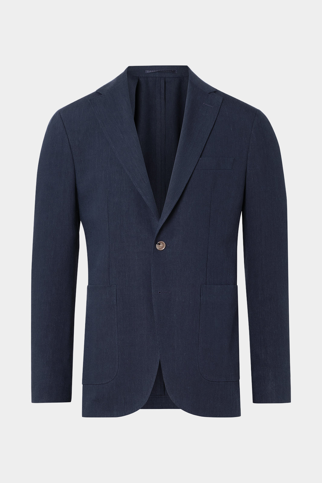 Linen patch pocket suit - Navy