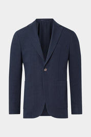Linen patch pocket suit - Navy