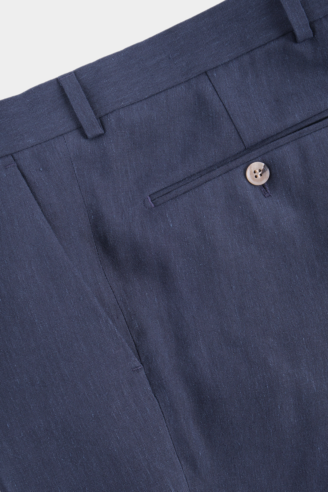 Linen patch pocket suit - Navy