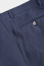 Linen patch pocket suit - Navy