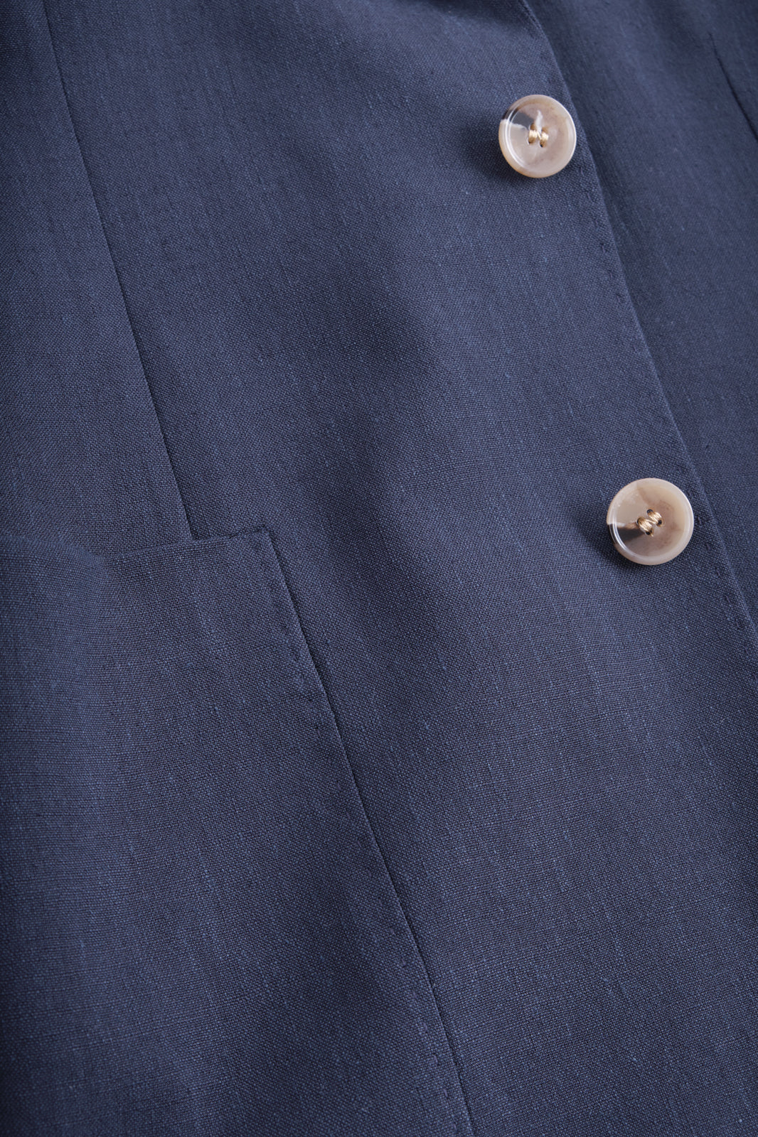 Linen patch pocket suit - Navy