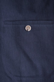 Linen patch pocket suit - Navy