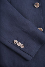 Linen patch pocket suit - Navy