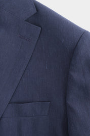 Linen patch pocket suit - Navy