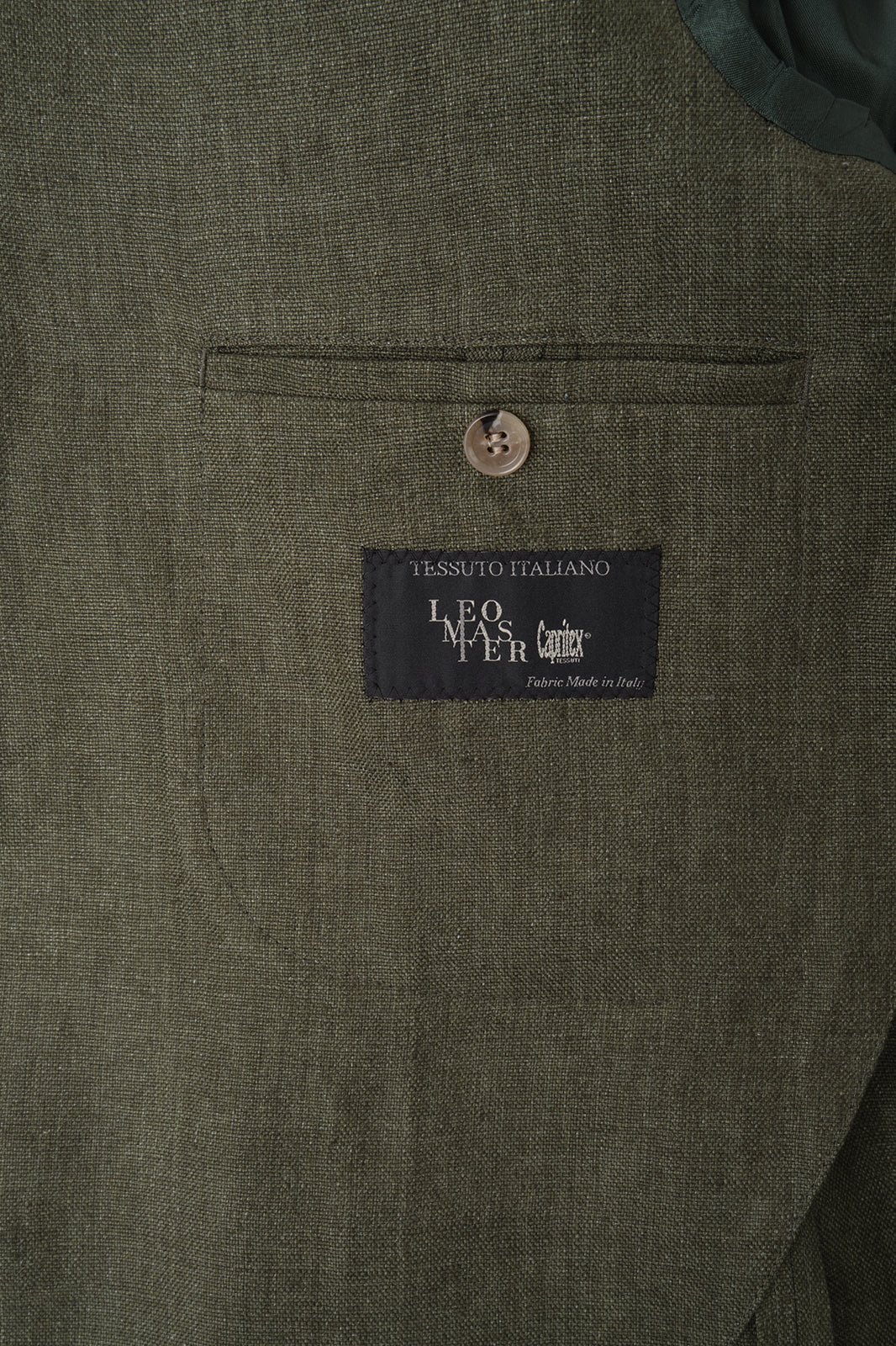 Linen patch pocket suit - Khaki