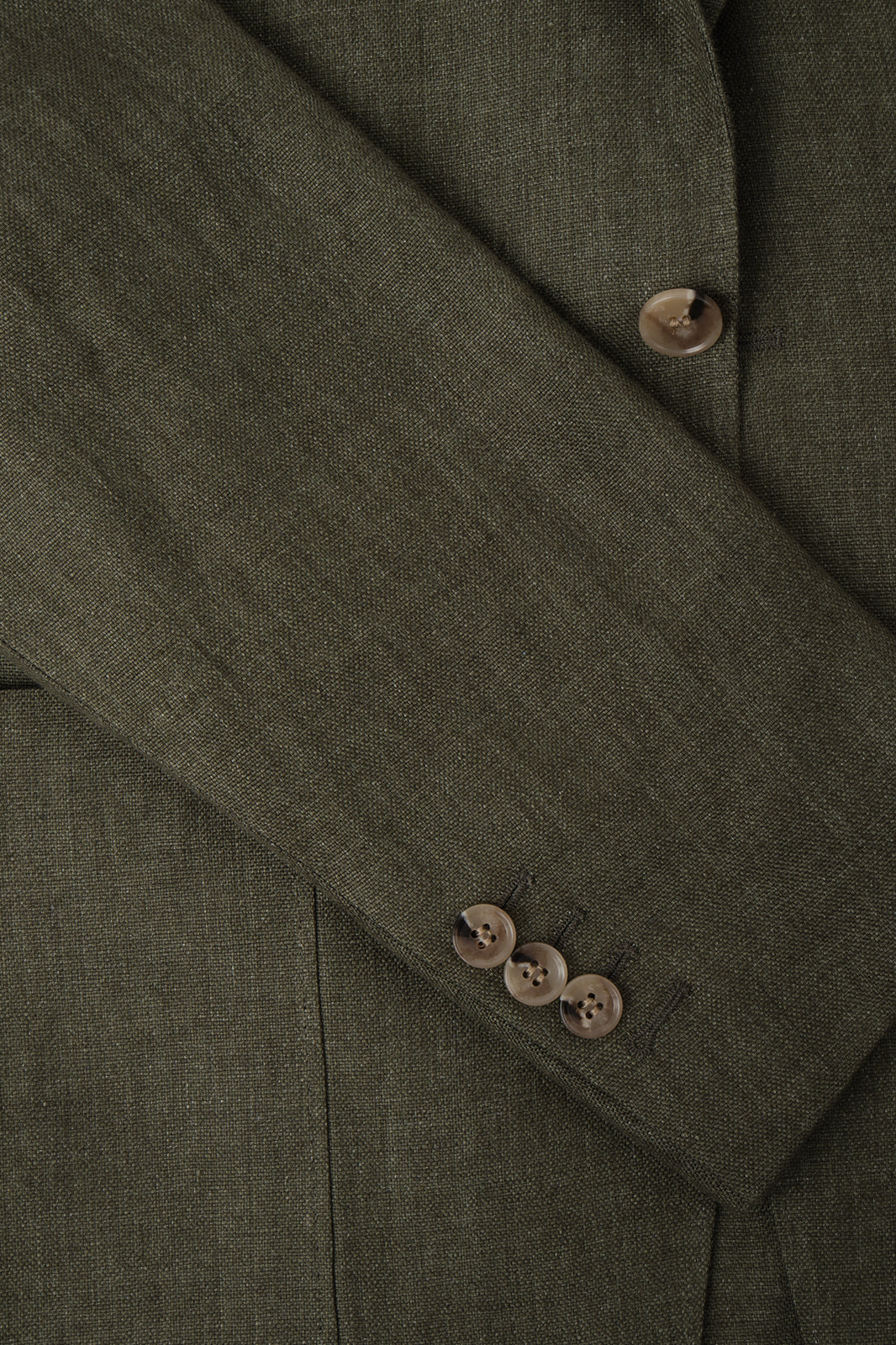 Linen patch pocket suit - Khaki