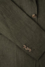 Linen patch pocket suit - Khaki