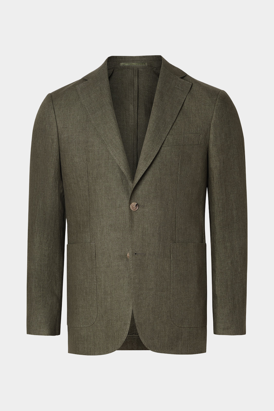 Linen patch pocket suit - Khaki