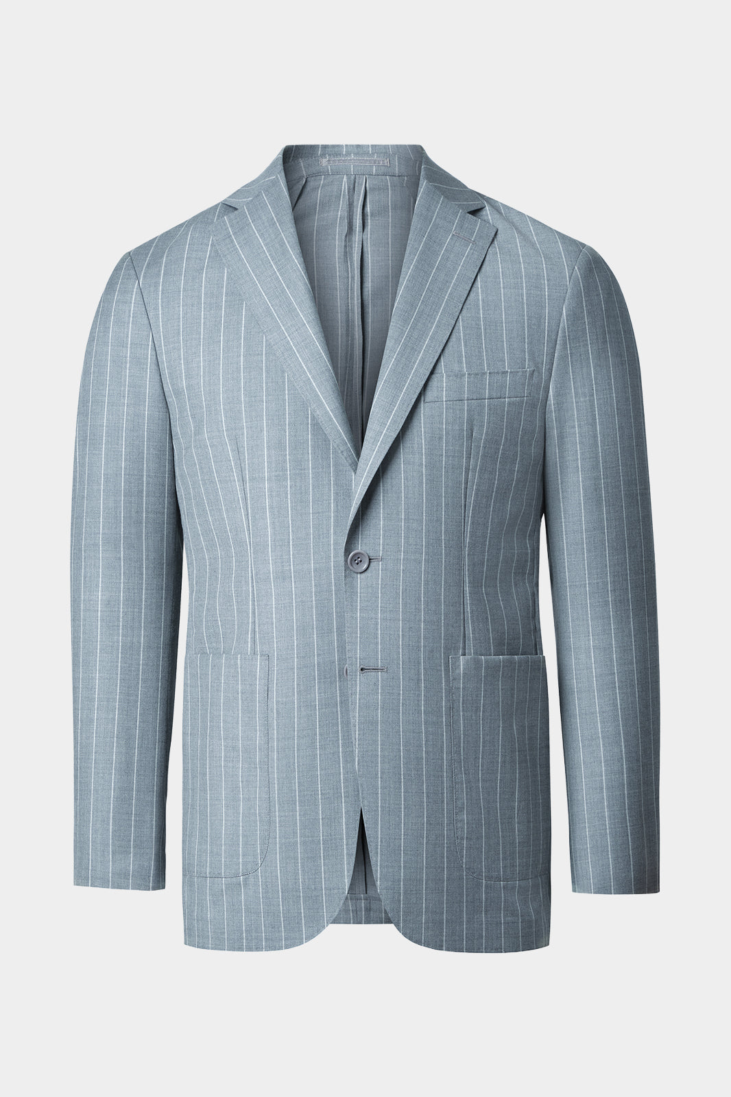 Patch pocket suit - Light gray striped