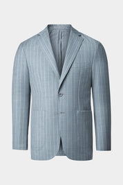 Patch pocket suit - Light gray striped
