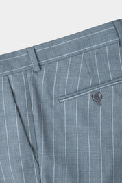 Patch pocket suit - Light gray striped
