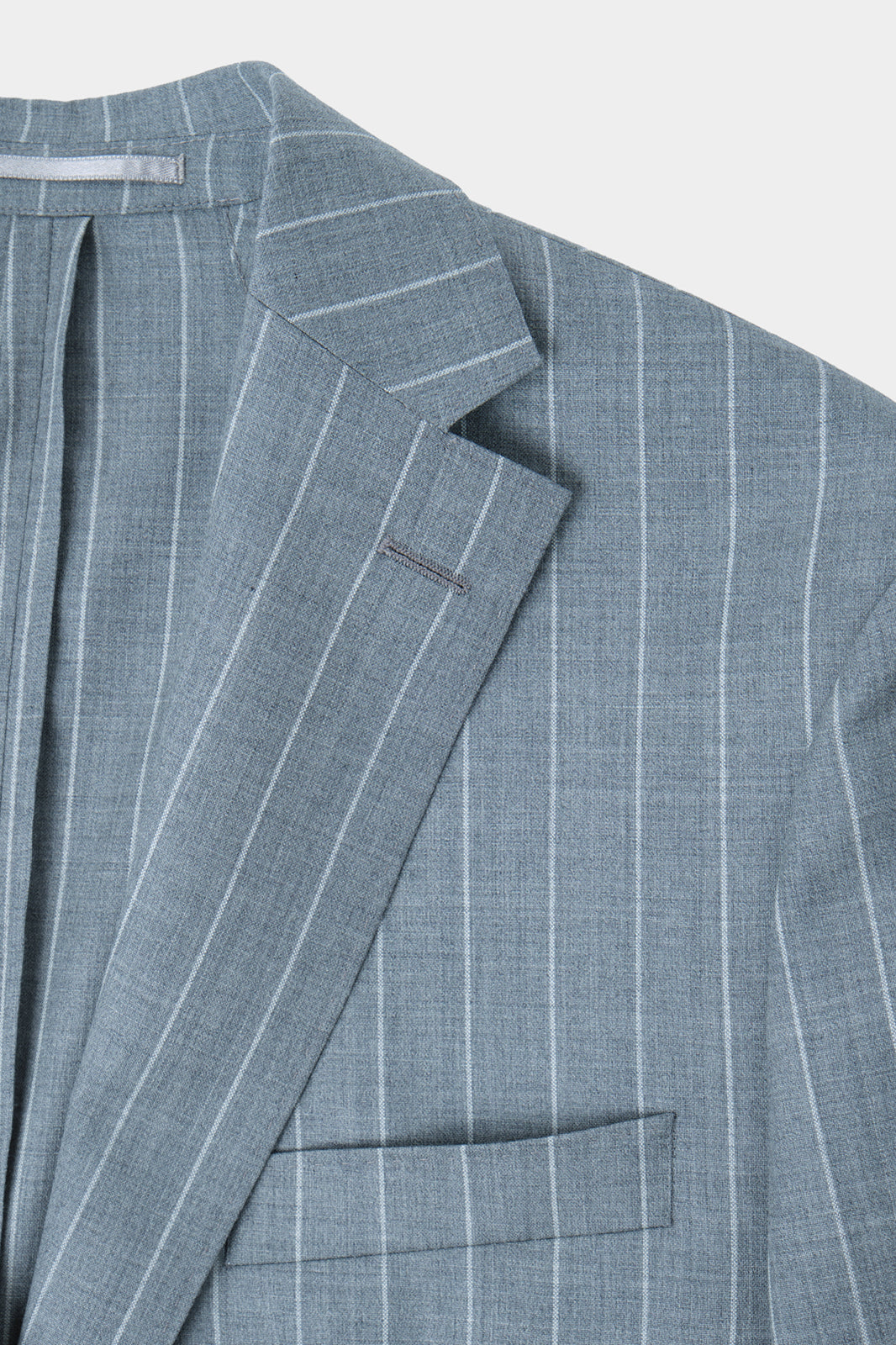 Patch pocket suit - Light gray striped