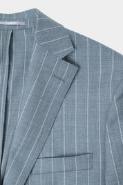 Patch pocket suit - Light gray striped