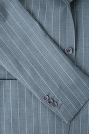 Patch pocket suit - Light gray striped