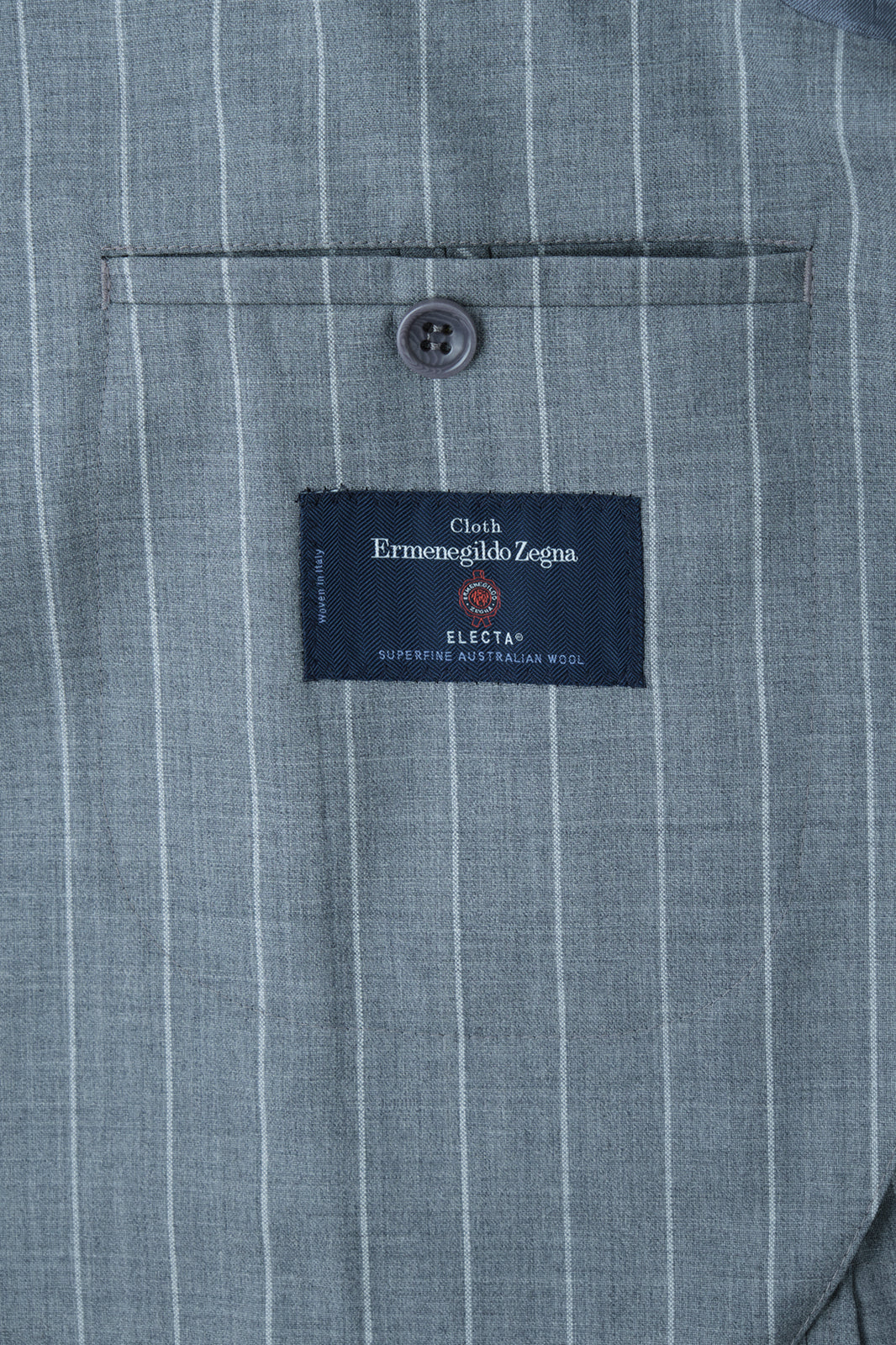 Patch pocket suit - Light gray striped