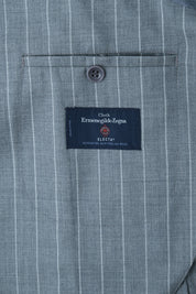 Patch pocket suit - Light gray striped