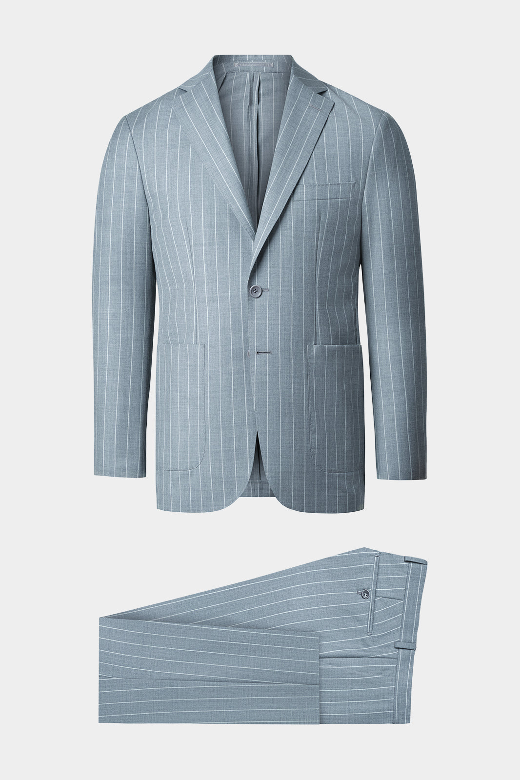 Découvrez notre costume, composé d'une veste à 2 boutons sans épaulette et non doublée avec les poches plaquées sur le devant, et d'un pantalon à coupe traditionnelle. Vous apprécierez le confort du tissu de chez Ermenegildo Zegna, de sa souplesse et de son chic absolu.
