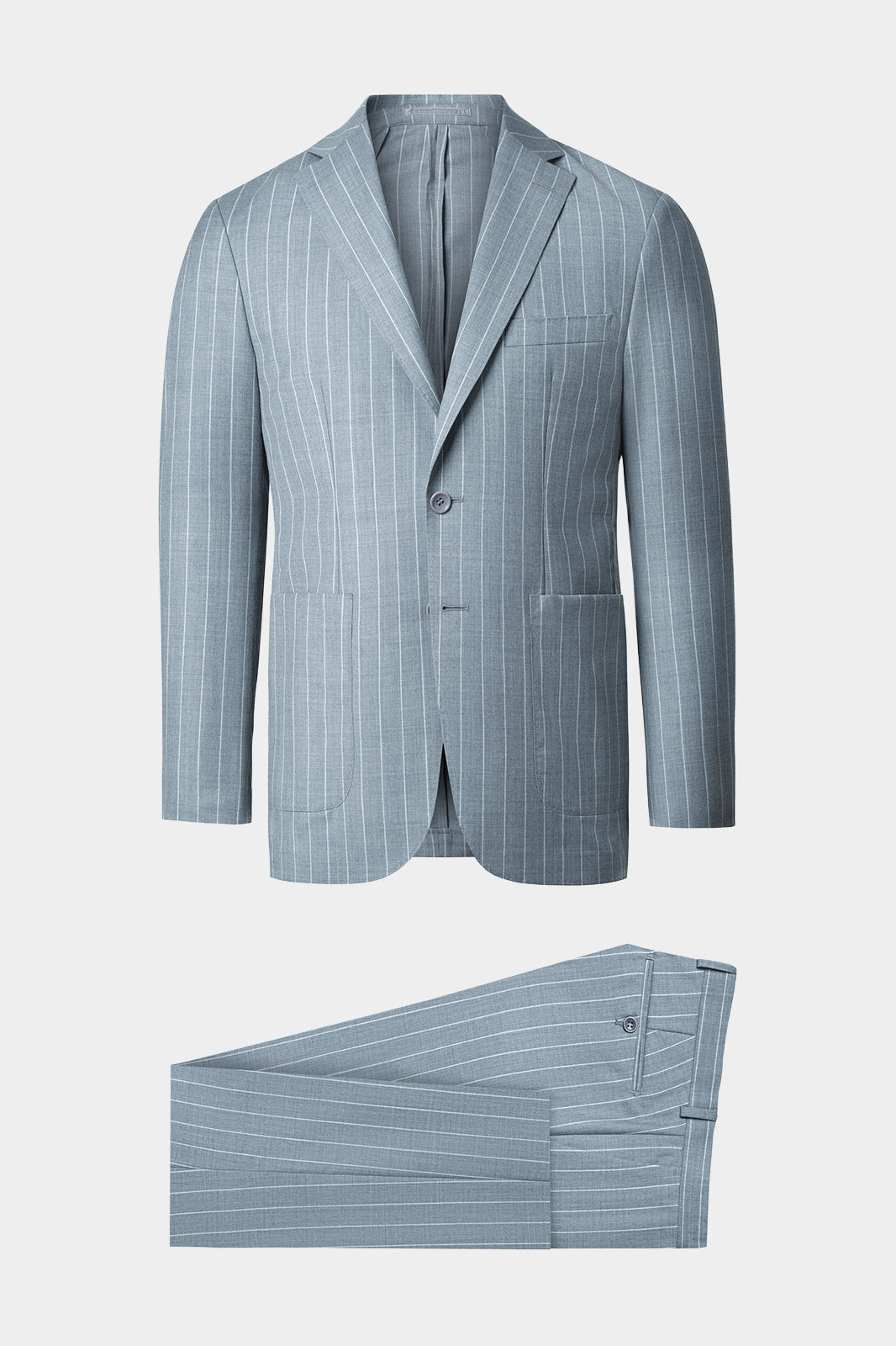 Découvrez notre costume, composé d'une veste à 2 boutons sans épaulette et non doublée avec les poches plaquées sur le devant, et d'un pantalon à coupe traditionnelle. Vous apprécierez le confort du tissu de chez Ermenegildo Zegna, de sa souplesse et de son chic absolu.