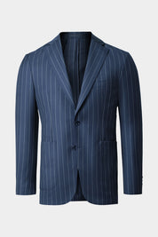 Patch pocket suit - Navy striped