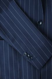 Patch pocket suit - Navy striped