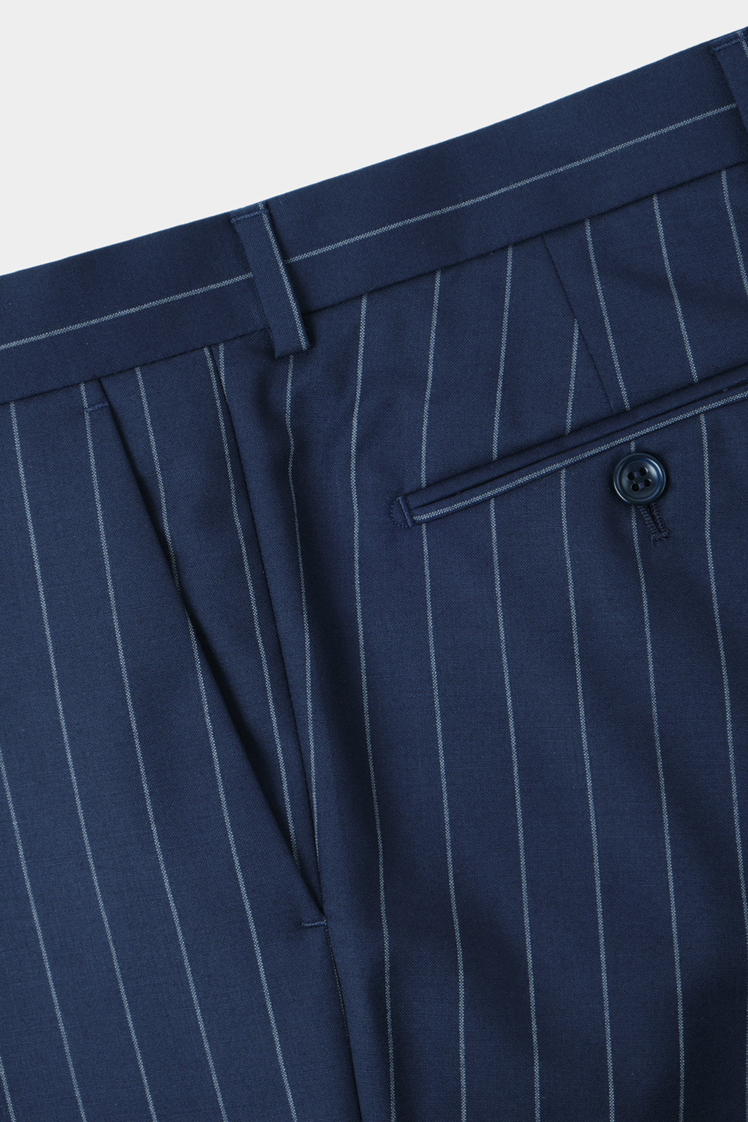 Patch pocket suit - Navy striped