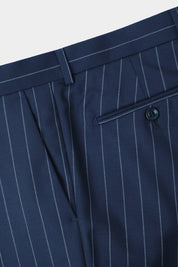 Patch pocket suit - Navy striped