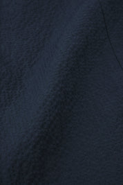 Seersucker suit with patch pocket and horn buttoning - Navy