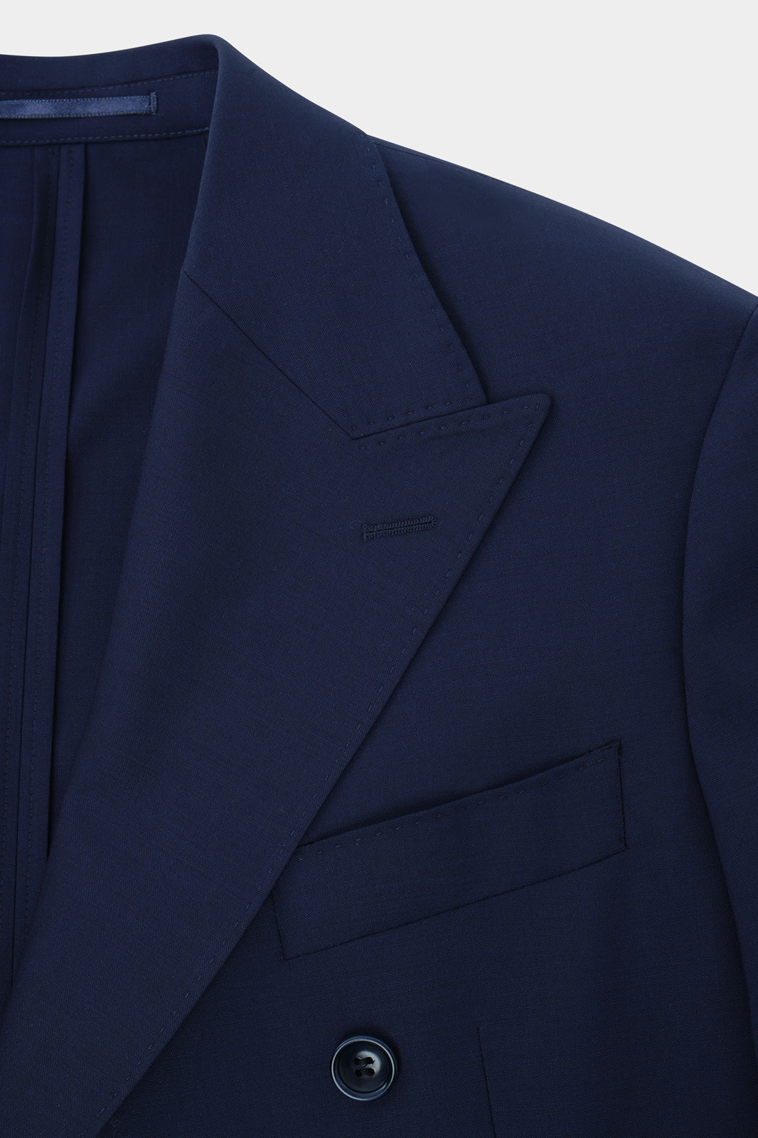 Double-breasted suit with patch pocket - Blue