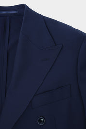 Double-breasted suit with patch pocket - Blue