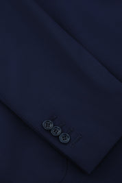 Double-breasted suit with patch pocket - Blue