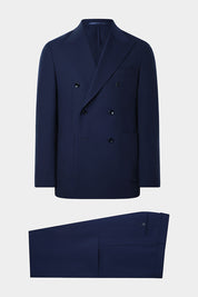 Ce costume croisé en laine est l'incarnation de l'élégance intemporelle. Sa coupe ajustée et sa fermeture à double boutonnage apportent une touche de sophistication à votre silhouette.
