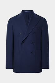 Double-breasted suit with patch pocket - Blue
