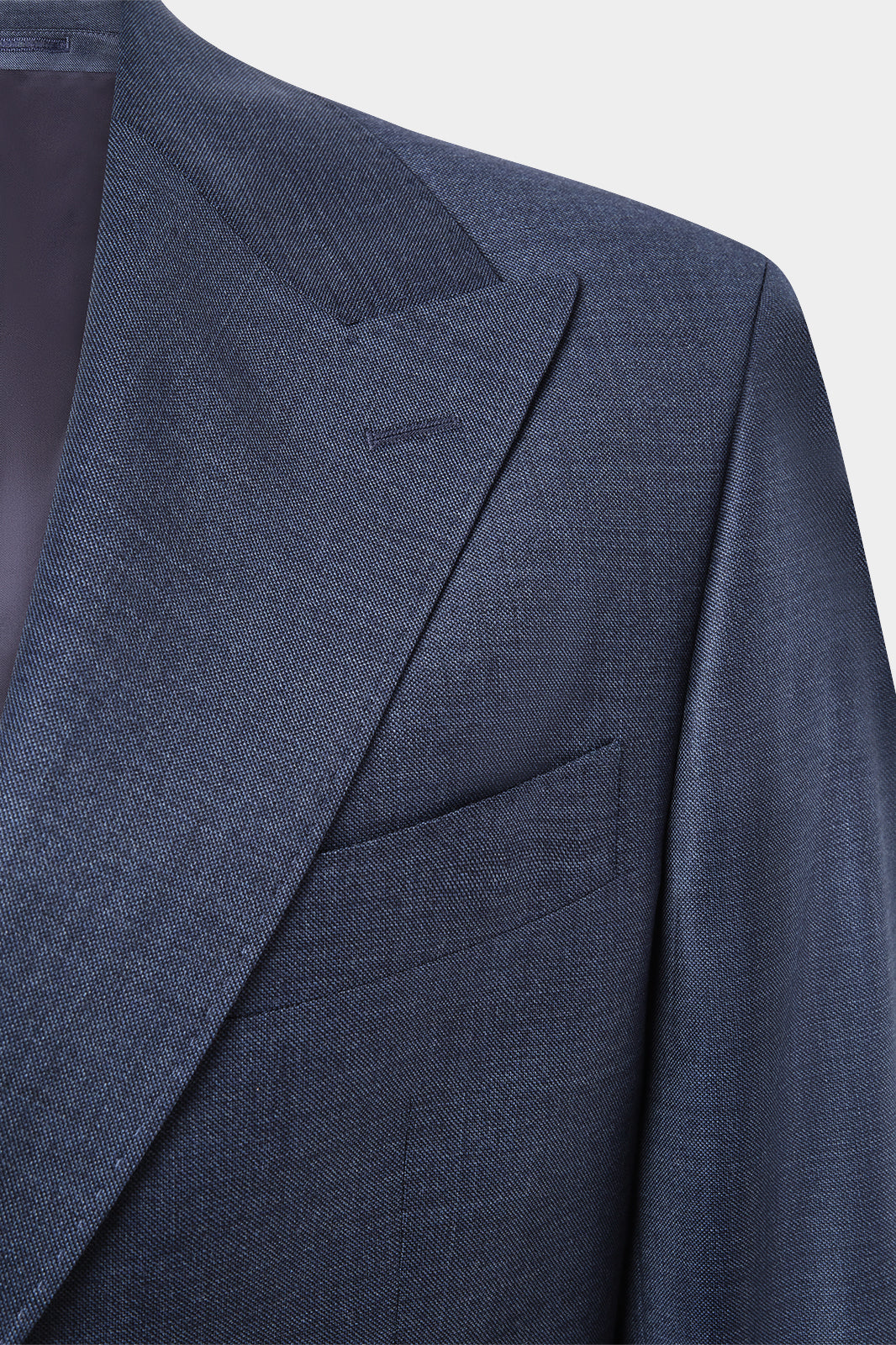 Arrow lapel suit with ticket pocket - Greyish blue