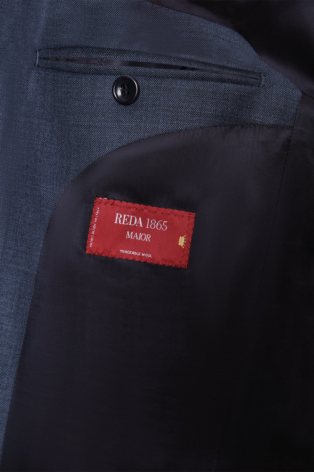 Arrow lapel suit with ticket pocket - Greyish blue