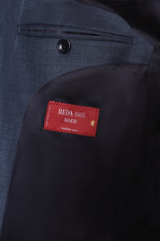 Arrow lapel suit with ticket pocket - Greyish blue