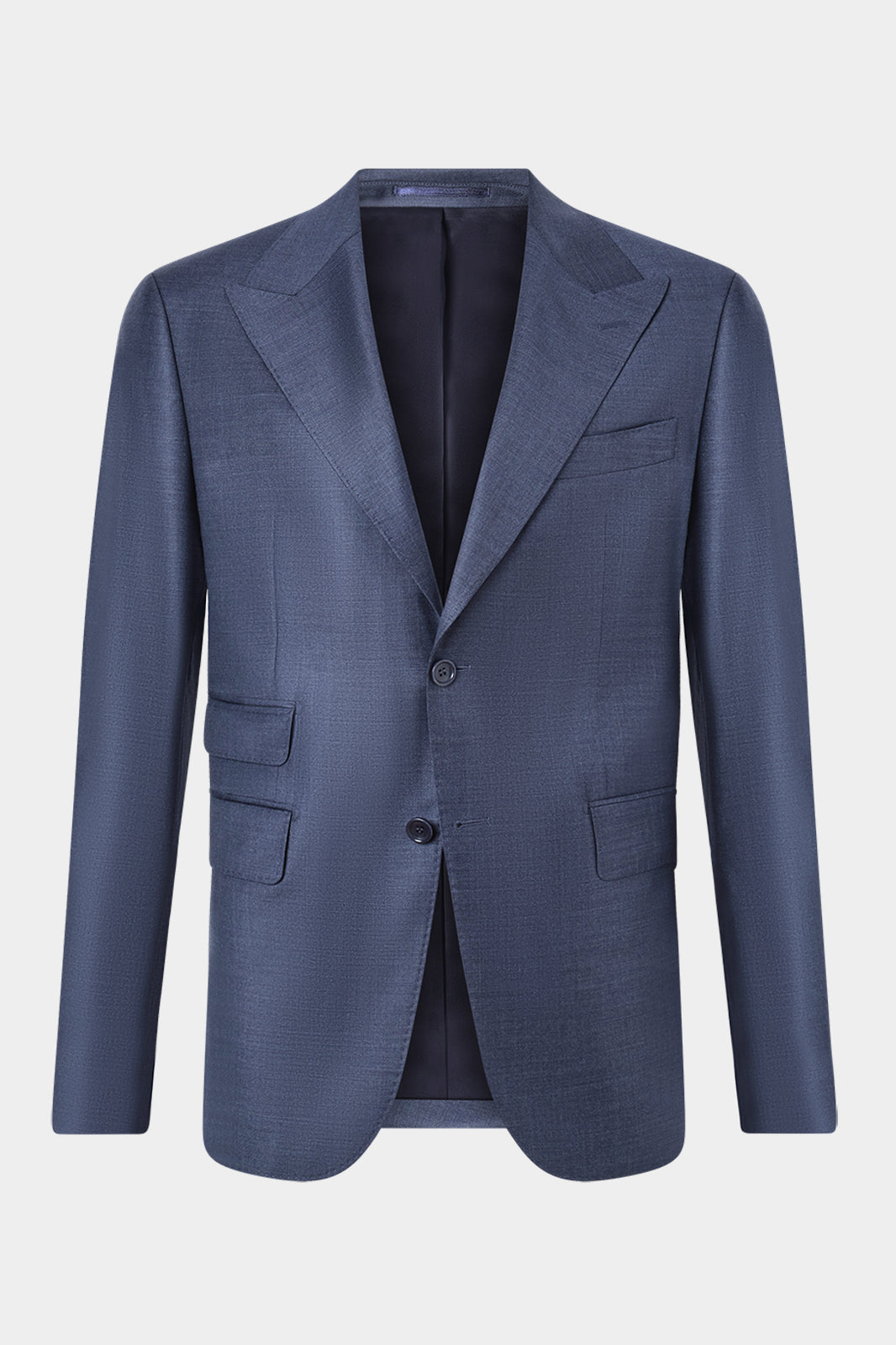 Arrow lapel suit with ticket pocket - Greyish blue
