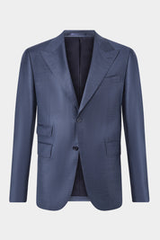 Arrow lapel suit with ticket pocket - Greyish blue
