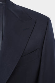 Arrow lapel suit with ticket pocket - Dark blue